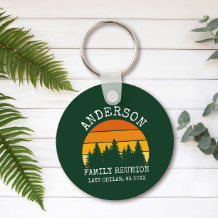 Porte-clés Pins de Réunion Famille Sunset Green