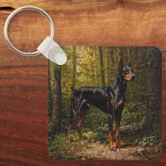 Porte-clés Pinscher Dobermann (Recto)