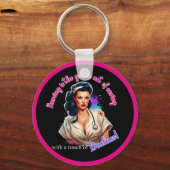 Porte-clés Pinup_ Infirmière Badass (Recto)
