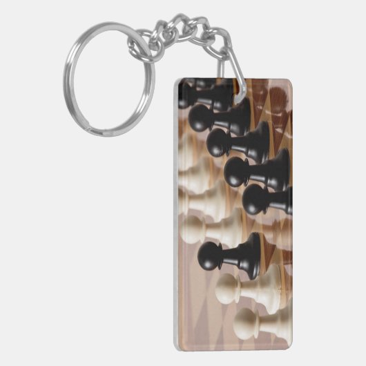 Porte-clés Pions sur le tableau d'échecs (Devant gauche)