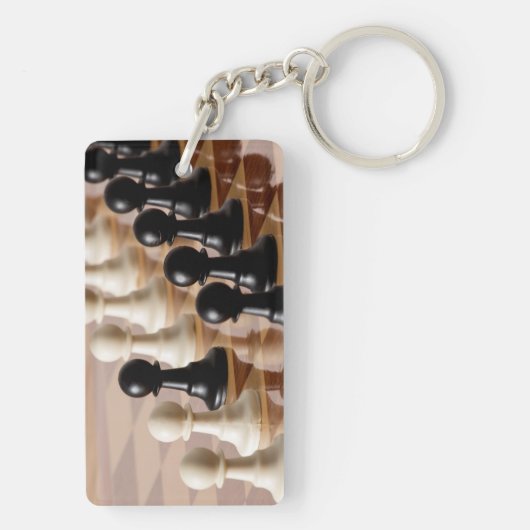 Porte-clés Pions sur le tableau d'échecs (Dos)