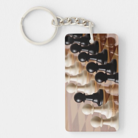 Porte-clés Pions sur le tableau d'échecs (Devant)