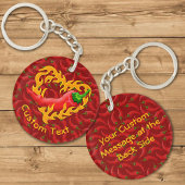 Porte-clés Pipe avec Flame Heart Keychain