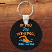 Porte-clés Pipe De Bain Dans La Piscine (Recto)