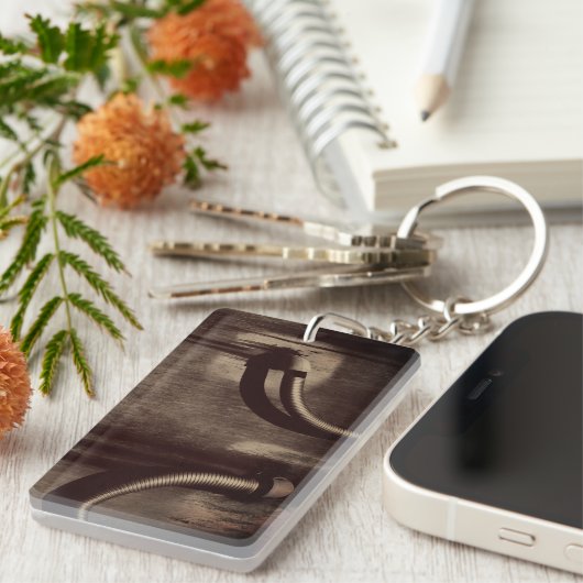 Porte-clés Pipe et ombre (Devant droit)