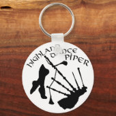 Porte-clés Piper de danse écossaise Highland (Recto)