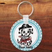 Porte-clés Pirate Chien Chiot  (Recto)