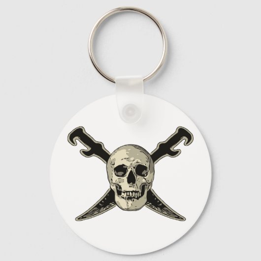 Porte-clés Pirate (Crâne) - Porte - clé de bouton de base de  (Recto)