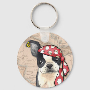Porte-clés Pirate de Boston Terrier