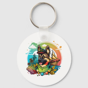 Porte-clés Pirate de chien berger allemand
