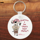 Porte-clés Pirate Dog "Mans Best Matey !" (Recto)