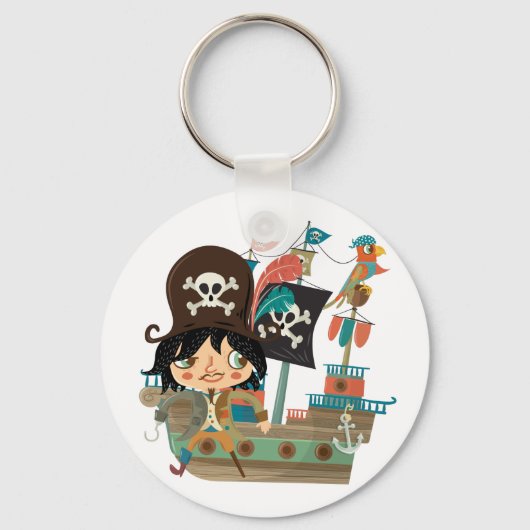 Porte-clés Pirate et bateau de pirate (Recto)