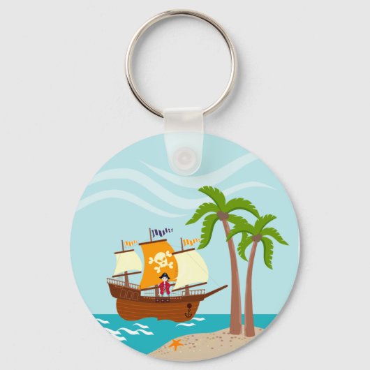Porte-clés Pirate kid birthday (Recto)