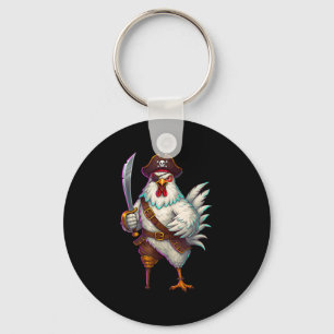 Porte-clés Pirate Poulet Drôle Costume D'Halloween Pour Homme