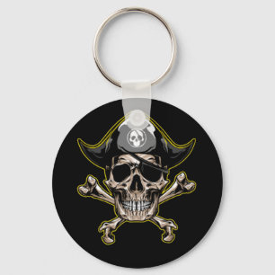 Porte-clés Pirate Skull Capitaine Croix Bones