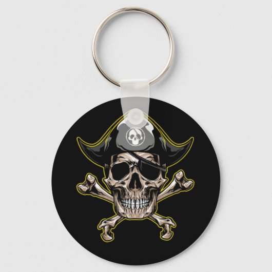 Porte-clés Pirate Skull Capitaine Croix Bones (Recto)