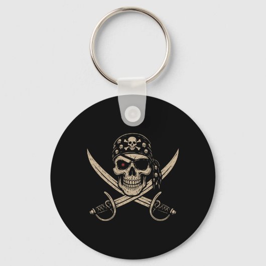 Porte-clés Pirate Skull Crossbones Skeleton Halloween pour le (Recto)