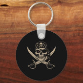 Porte-clés Pirate Skull Crossbones Skeleton Halloween pour le (Recto)