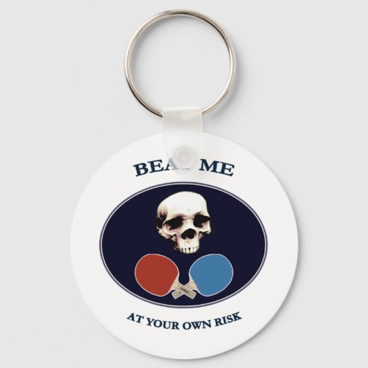 Porte-clés Pirate Skull me battre Ping Pong (Recto)