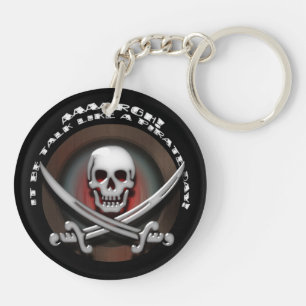Porte-clés Pirate Skull & Shones d'épée - TLAPD