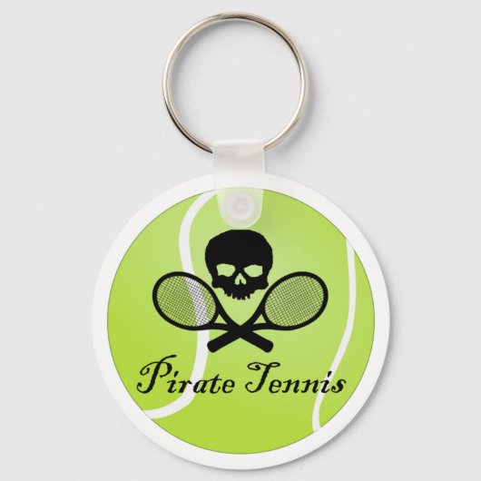 Porte-clés Pirate Tennis avec balle de tennis (Recto)