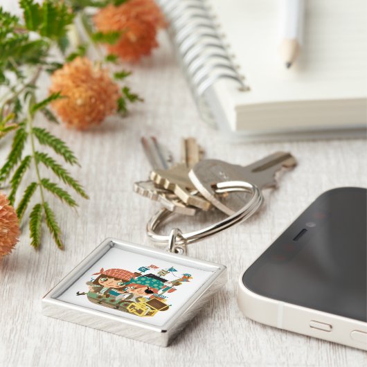 Porte-clés Pirates avec le trésor (Côté)