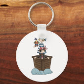 Porte-clés Pirates ・ Deux pirates dans un bateau (Recto)