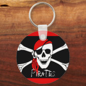 Porte-clés Pirates - Pirates noirs et rouges (Recto)