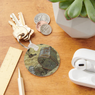 Porte-clés Pirates Vintage, William Kidd Enterrant un Trésor