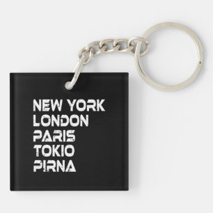 Porte-clés Pirna New York Londres Tokyo Paris