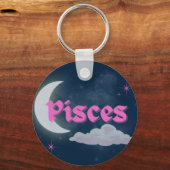 Porte-clés Pisces Celestial esthétique Dreamy Moon Cloud Star (Verso)
