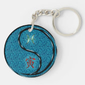 Porte-clés Pisces et tigre d'eau (Dos)