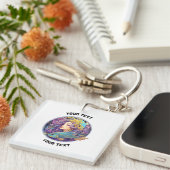 PORTE-CLÉS PISCES PERSONNALISÉES SIGNE ZODIAC (Devant Droit)