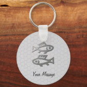 Porte-clés Pisces Zodiac Star Connexion Argent clair (Recto)