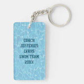 Porte-clés Piscine de l'équipe de natation (Dos)