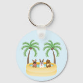 Porte-clés Piscine pour chiens d'été (Verso)