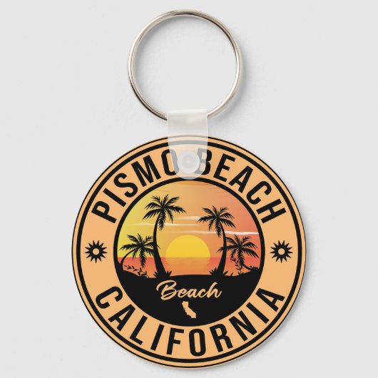 Porte-clés Pismo Beach California Sunset Vacation Souvenirs (Recto)