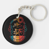 Porte-clés Piste cyclable Retro San Gabriel. (Dos)