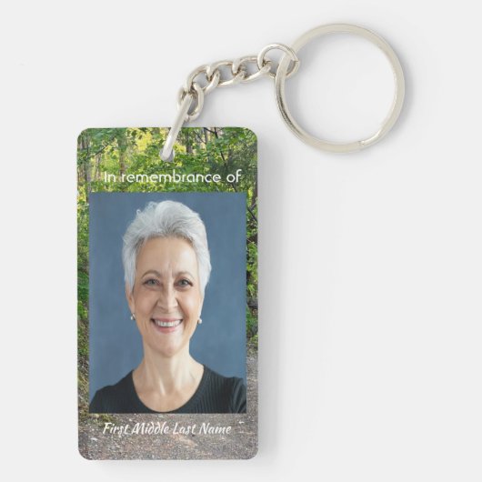 Porte-clés Piste de prière de la photographie commémorative F (Dos)