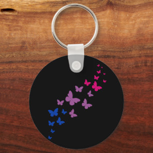Porte-clés Piste du Papillon de la Fierté Bisexuelle