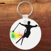 Porte-clés piste en poudre (Recto)