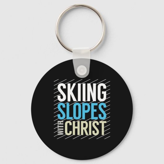 Porte-clés Pistes De Ski Avec Jésus (Recto)