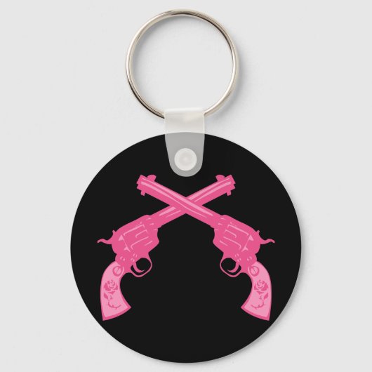 Porte-clés Pistols Croisés Rose Rétro (Recto)