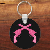Porte-clés Pistols Croisés Rose Rétro (Recto)