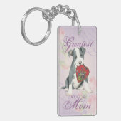 Porte-clés Pit Bull Heart Maman (Devant gauche)