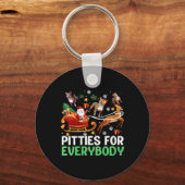 Porte-clés Pitbull Dog de Noël pour les femmes (Recto)