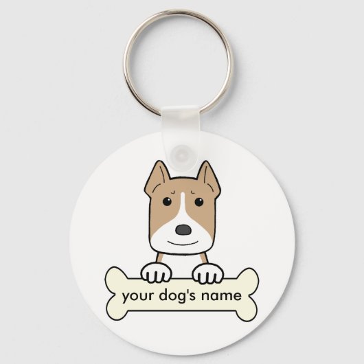 Porte-clés Pitbull personnalisé (Recto)