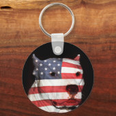 Porte-clés Pitbulle patriotique (Recto)