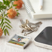 Porte-clés Pitcher de baseball sur Mound par Jay Throckmorton (Côté)