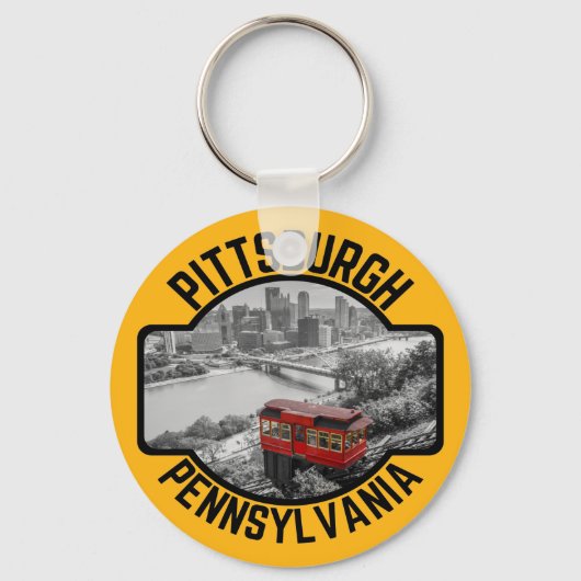 Porte-clés Pittsburgh Pennsylvania Steel City Skyline Incline (Recto)